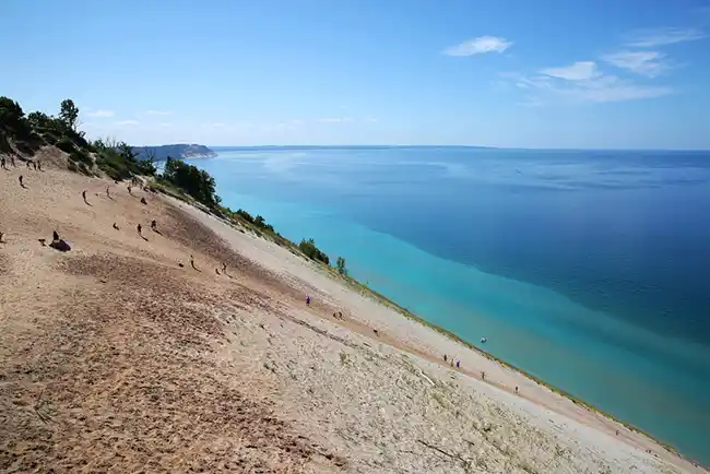 One of the many beach views from Sleeping Bear Dunes National Lakeshore. The water is Lake Michigan.