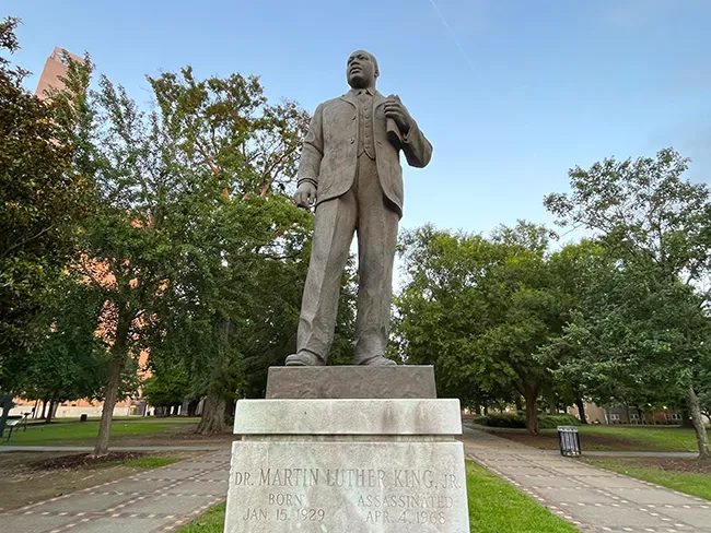 Statues of Martin Luther King Jr in Kelly Ingram Park in Birmingham, AL