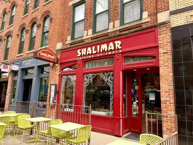 Entrance to Shalimar, one of the amazing Indian restaurants you can dine at when you visit Ann Arbor.