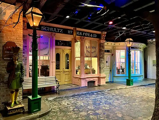 The recreation of 'Old Streets' in Detroit in the Detroit Historical Museum in Detroit Michigan
