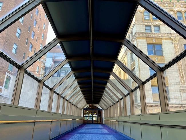 Part of the Skywalk in downtown Grand Rapids, MI