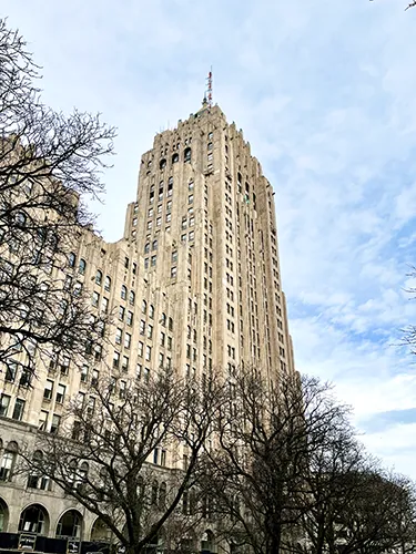 The Fisher Building in the New Center district of Detroit.