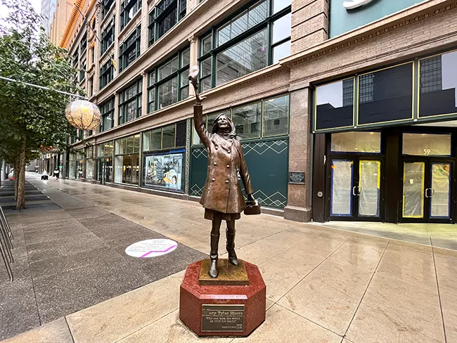 Mary Tyler Moore Statue in downtown Minneapolis.