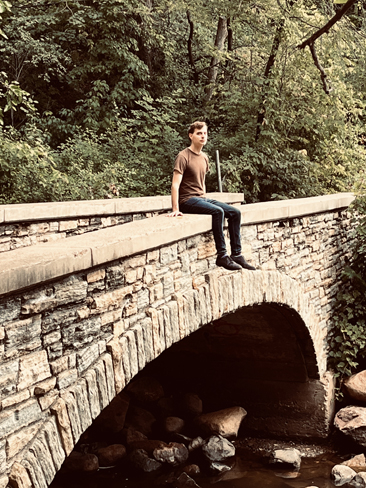 Stone bridge in the hiking trail near Minnehaha Falls in Minneapolis, MN