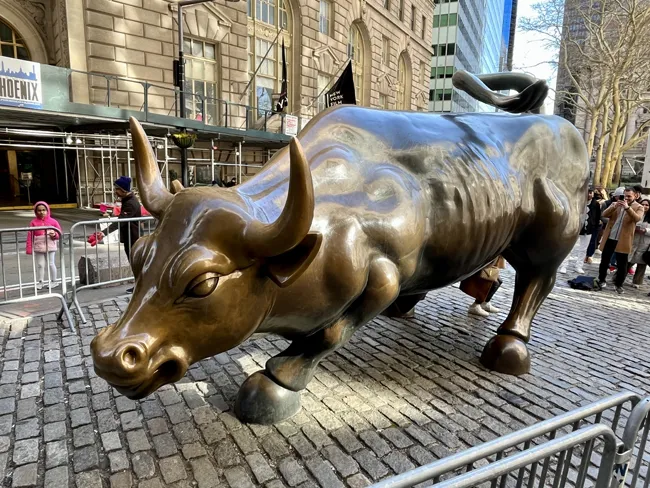 Wall Street Bull in Wall Street.