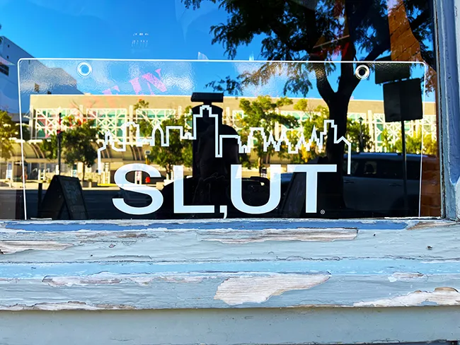 Funny picture of the letters S, L, U, T creatively arranged to stand for Salt Lake, Utah.
